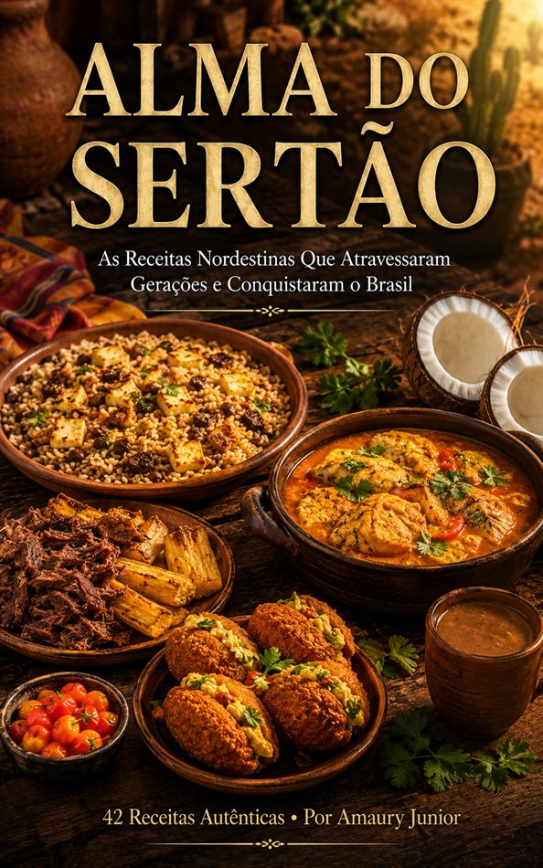 Capa do e-book Alma do Sertão — receitas do Nordeste