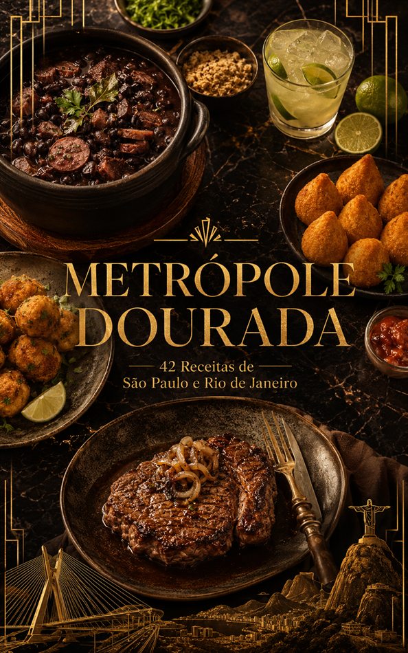 Capa do e-book Metrópole Dourada — receitas de São Paulo e Rio de Janeiro