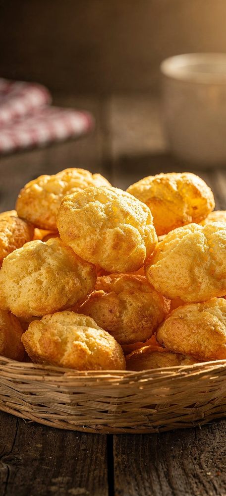 Pão de queijo mineiro quentinho saindo do forno